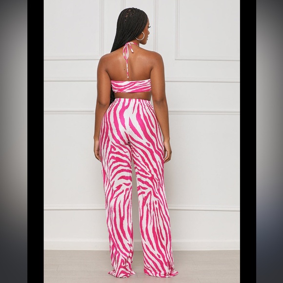 Wild For You Halter Pants Set - Picture 2 of 2